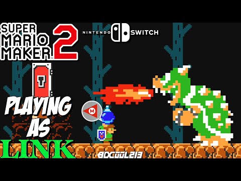 Playing as Link with Master Sword in Super Mario Maker 2 Update 2.0