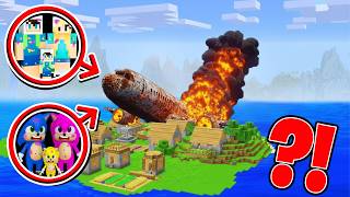 ENES AİLESİ VE BEBEK SONİC AİLESİNİN UÇAĞI ISSIZ ADAYA DÜŞÜYOR 😱 Minecraft