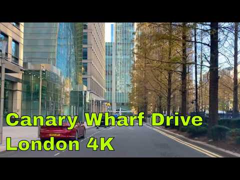 Stunning Drive in Canary Wharf London | 4K Dashcam Tour