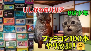 【猫ミーム動画】昭和ファミコン物語　その5 ファミコンカセット100本持つ男・いしかわの家に遊びに行くがそこには試練が！🤯＃猫ミーム　＃猫マニ　＃ファミコン　＃昭和　＃レトロゲーム　