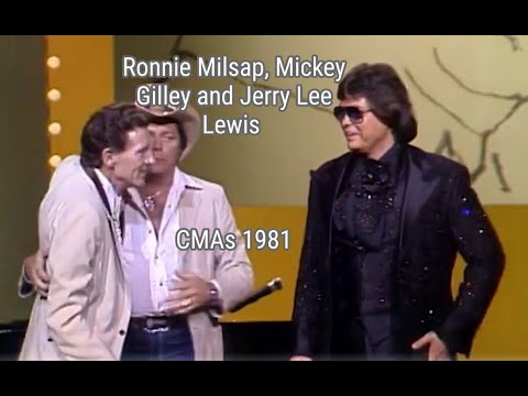 Short Clip of Ronnie Milsap, Jerry Lee Lewis and Mickey Gilley  CMA 1981