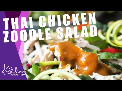 Thai Chicken Salad with Easy Peanut Dressing