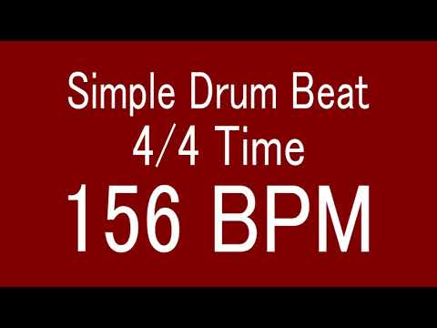 156 BPM 4/4 TIME SIMPLE STRAIGHT DRUM BEAT FOR TRAINING MUSICAL INSTRUMENT / 楽器練習用ドラム