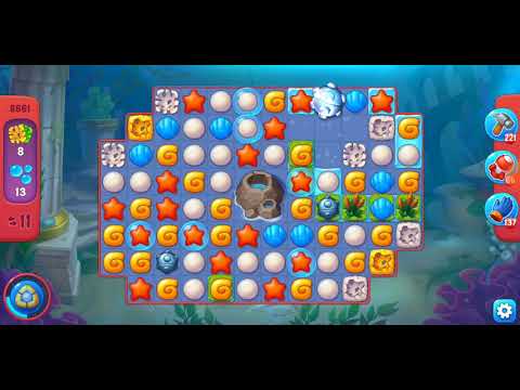 Fishdom. 8661 hard level no boosters and diamonds. 17 moves