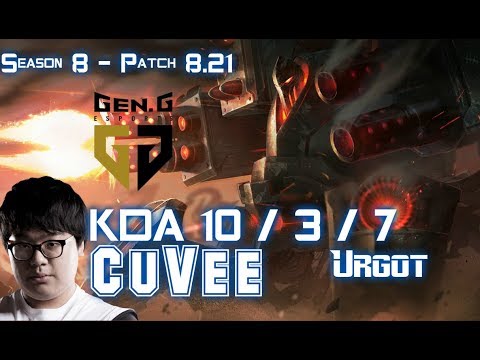 GEN CuVee URGOT vs POPPY Top - Patch 8.21 KR Ranked