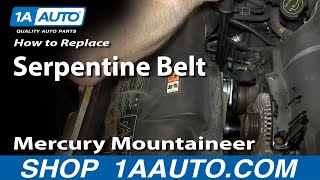How to Replace Serpentine Belt Tensioner with Pulley 02-10 Mercury Mountaineer 4.6L V8