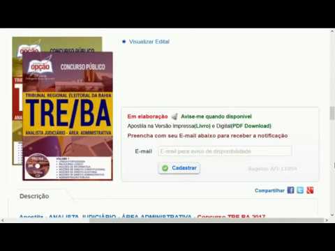 TRE BAHIA TRIBUNAL ELEITORAL BA CONCURSO PÚBLICO 2017 GRUPO MATERIAL GRATUITO EDITAL APOSTILA