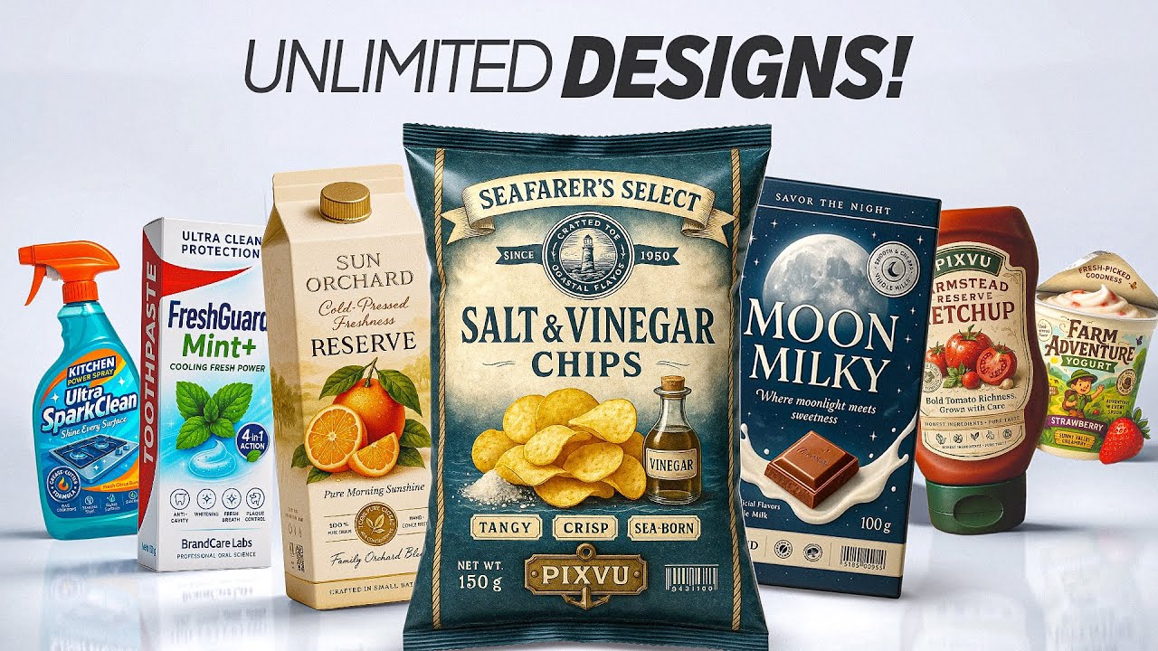 I Made Unlimited Packaging Designs from ONE Prompt!