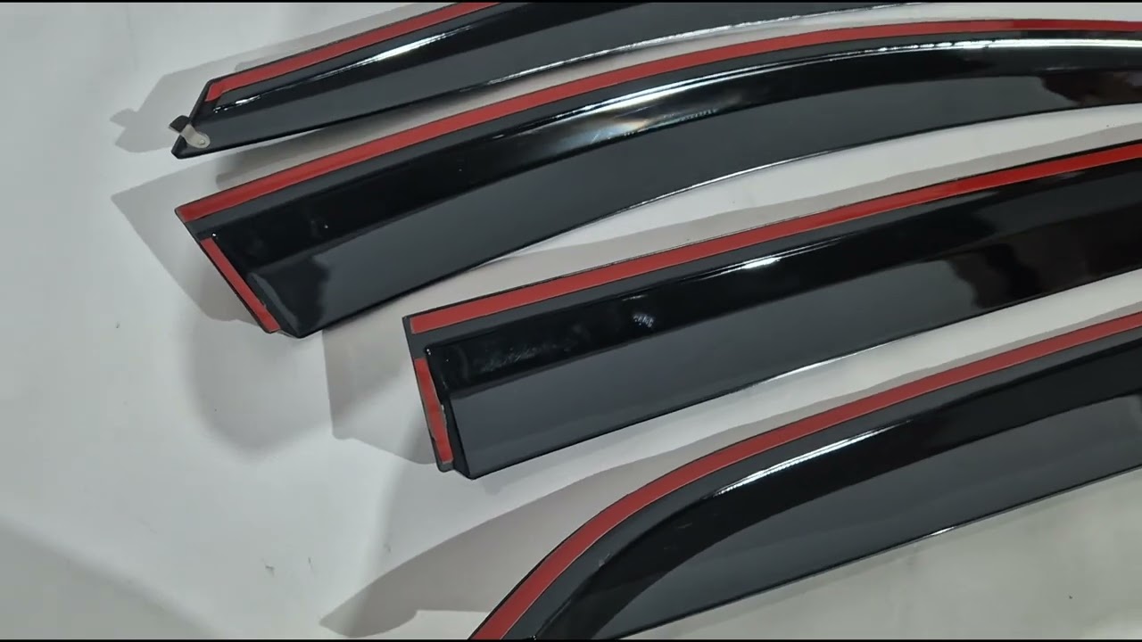 Вітровики з хромованим молдингом Niken Luxury (4 шт) Video 1