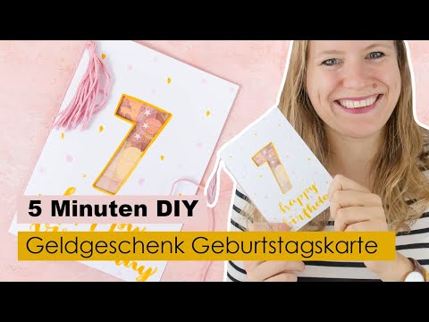 Geldgeschenk als Geburtstagskarte | 5 Minuten DIY ✂️
