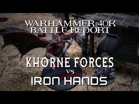 Iron Hands vs. Khorne Forces Warhammer 40k 2000 Strike Force Battle Report