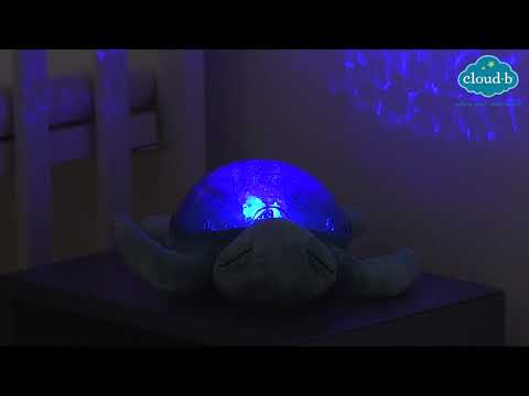 Cloud B migdukas projektorius su garsais Tranquil Turtle, žalios spalvos video