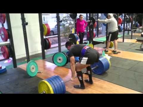 250kg Deadlift in training - Karl Di Falco