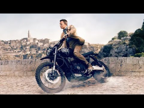 Daniel Craig (James Bond) driven Triumph Scrambler 1200 / 007: No Time To Die (2021) #triumph  ☆☆☆