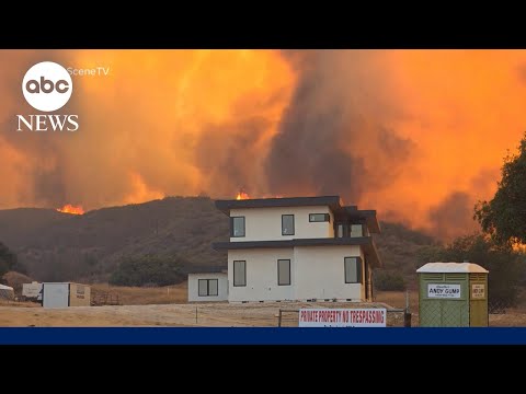 Thousands flee fast-moving wildfires in the West as Canyon Fire explodes in size