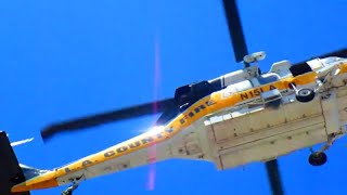 Two Dynamic, Successive Flyovers of the LACoFD Helicopter | July 14, 2018