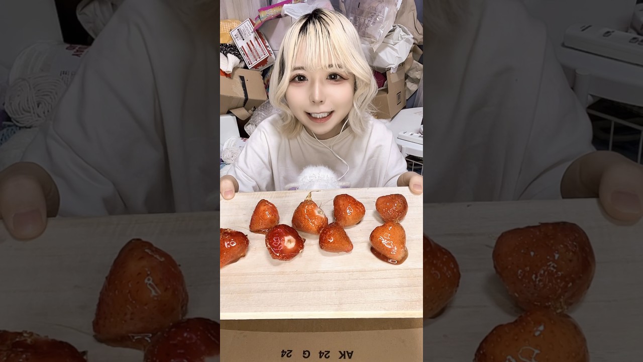 #PR#weplay 辛すぎる🥵#asmr #咀嚼音 #mukbang #いちご飴