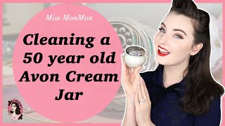Cleaning a 50 Year Old Avon Face Cream Jar - never before opened!