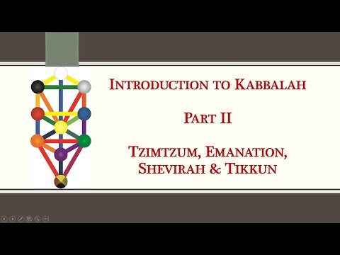 Intro to Kabbalah Part II - Tzimtzum, Emanation, Shevirah & Tikkun