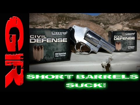 Short Barrels Suck! - Liberty Ammo 357Mag + 38SPC Gel Test