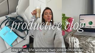 VLOG: productive day in my life working two jobs ❄️🤍  + staying happy & cozy this winter