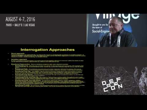 DEF CON 24 - SE Village - Robert Anderson - US Interrogation Techniques and SE