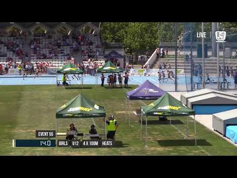 GIRLS U12 4X100M HEAT 3 - 2017 SUBWAY STATE RELAY CHAMPIONSHIPS // LAVicTV