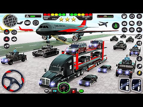 Army Vehicles Transport Simulator - Offroad Army Jeep Transporter Truck Driving | Android Gameplay