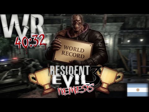 [World Record] Resident Evil 3: Nemesis Speedrun any% 40:32 Rebirth🏆