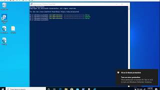 Turning Windows Defender Off/On Using PowerShell On Windows 10 Pro