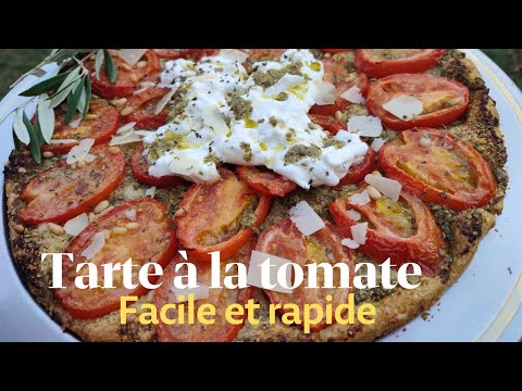 TARTE A LA TOMATE MOUTARDE OU TOMATE PESTO - FACILE ET RAPIDE !IDÉE DE RECETTE DE TARTE SALÉE