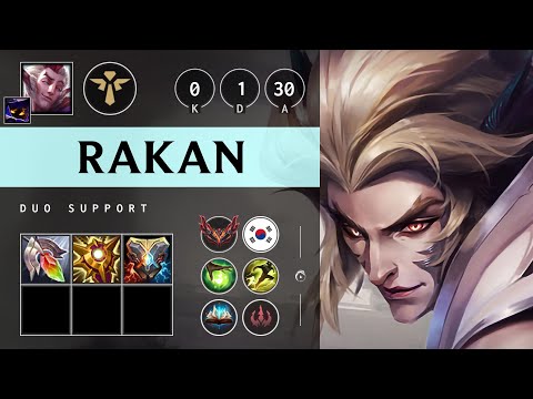 Rakan Support vs Pantheon - KR Grandmaster Patch 25.21