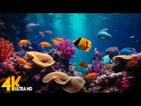 4K Stunning Underwater Wonders of the Red Sea + Relaxing Music - Coral Reefs & Colorful Sea Life