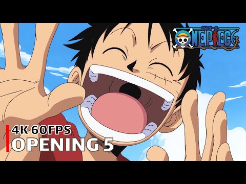 One Piece - Opening 5 【Kokoro no Chizu】 4K 60FPS Creditless | CC