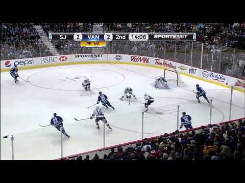 Vancouver Canucks vs San Jose Sharks Highlights 1/21/12