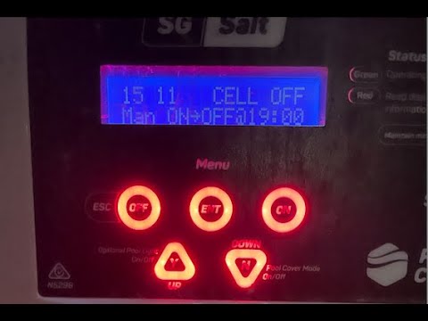 Salt chlorinator How to adjust the Cell output. Pool Controls Salt Chlorinator Chemigem SWC SG Salt