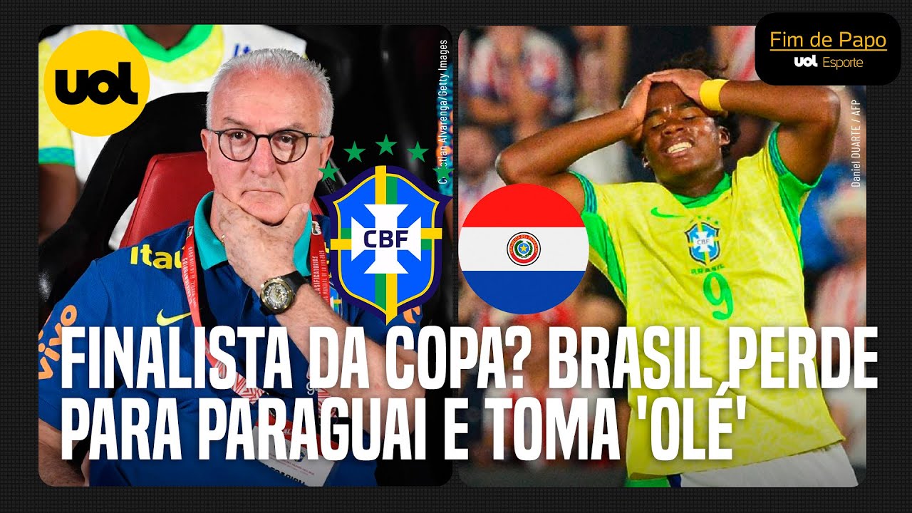 🔴 BRASIL PERDE PARA O PARAGUAI, LEVA 'OLÉ' E SE COMPLICA NAS ELIMINATÓRIAS; E AGORA, DORIVAL JR?