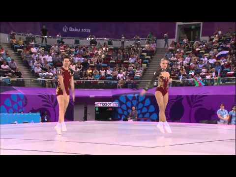 JJEE Baku 2015 - Aerobic - Q  MP - Italy (Michela Castoldi-Davide Donati)