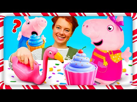 Spielzeug Video für Kinder mit Irene | Plüpa Plüsch Paradies. Peppa Wutz baut Süßigkeiten an.