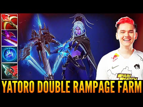 👉 YATORO With The Drow Ranger Arcana Farming Double RAMPAGE At Fountain - This Guy Has No Chill