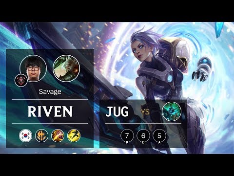 Riven Jungle vs Hecarim - KR Grandmaster Patch 9.19
