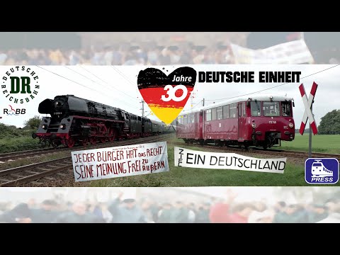 [HD] 30 Jahre Deutsche Einheit , Dampflok BR01 auf Rügen,mit VT772 Schienenbus und Rasender Roland