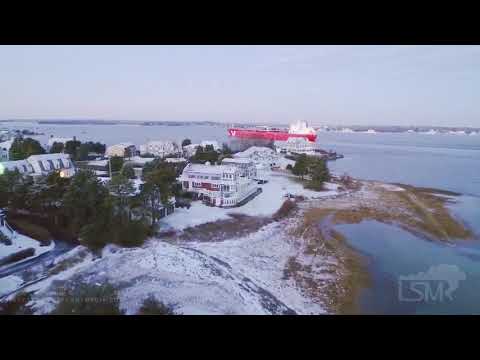 01-08-2019  Bourne, MA - Aerial Video - Snowfall On Cape Cod