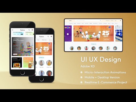 UI UX Design using Adobe XD (E-Commerce Website Design) | 2021