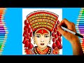 How to draw Kumari drawing and Coloring | step by step drawing | Living goddess कुमारीको चित्र