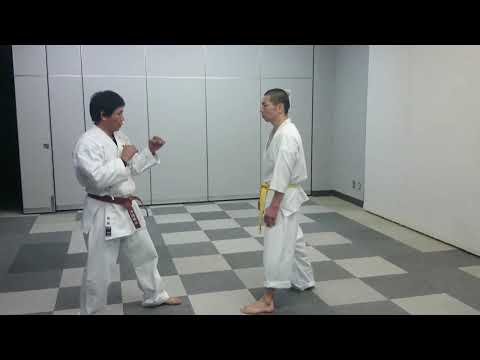 ジャブをナイハンチ受け崩し