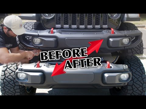 STOCK JEEP BUMPER to STUBBY BUMPER in 3 MINUTES! | How To *EASY*