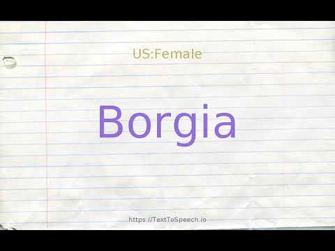 How to pronounce borgia