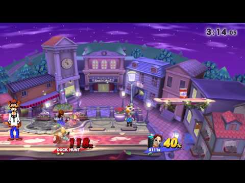 S@X Wii U 104 - Dunnobro (Duck Hunt) vs Mik! (Mii Gunner) - Smash 4 Customs - Winners Quarters