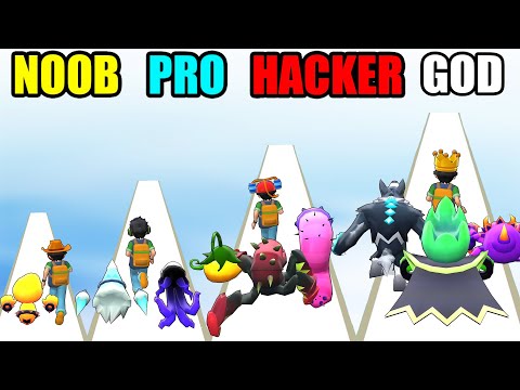 NOOB vs PRO vs HACKER vs GOD in Monsters Squad Rush (Unlocked all Pokémon)
